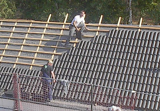 Dachdecken des Nebengebudes