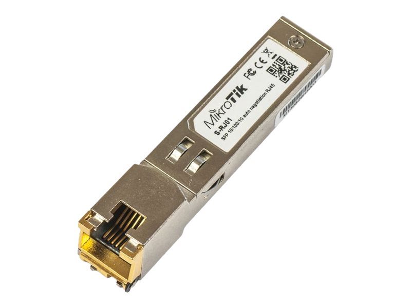Trans/Conv MikroTik S-RJ01 - SFP - RJ45 Transceiver-Modul - GigE